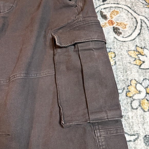 Abercrombie & Fitch Stretch Cargo Pant Gray/Brown Cotton Blend Womens 31x30 - Picture 2 of 12